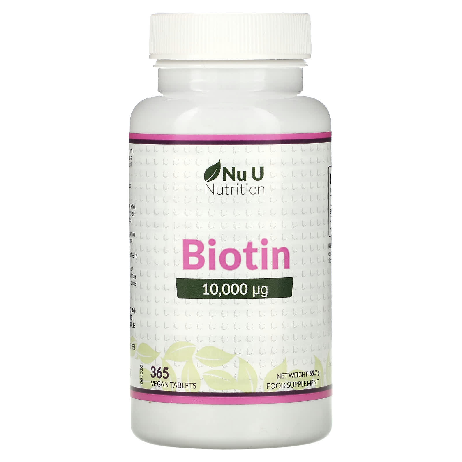 Nu U Nutrition Extra Strength 5000mcg Biotin vs Biotin by Natures Bounty 10057