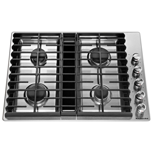 Compare GE Profile Cooktop vs. KitchenAid Cooktop with Downdraft